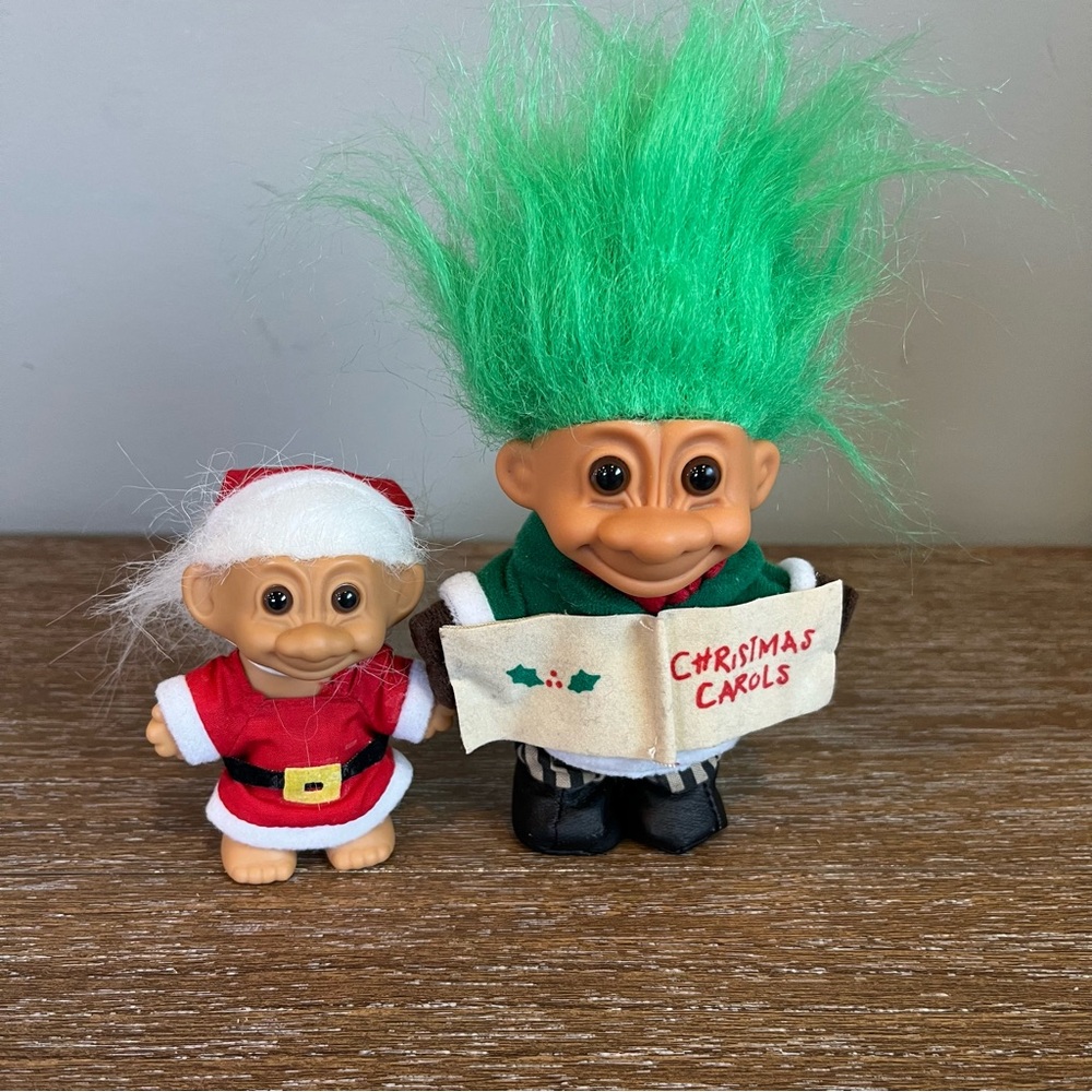 Vintage Russ Christmas Santa Trolls